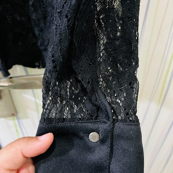 Black sheer net shirt top !! - Picture 5 of 9